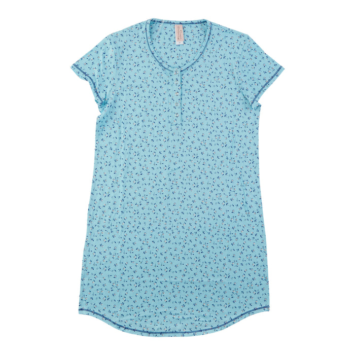 Carisma Women's Below Waist Placket Neck Sleepshirt