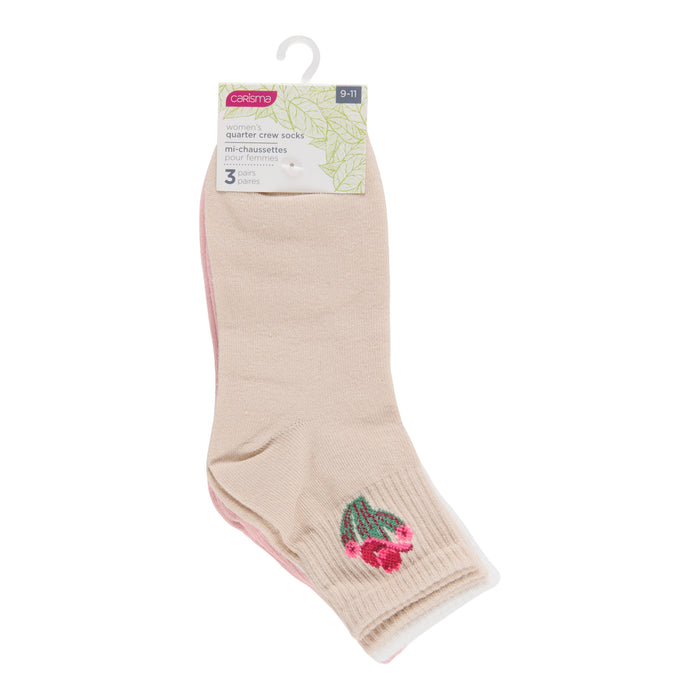 Mi-chaussettes courtes Carisma pour femmes, emb. de 3 paires