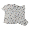 Pyjama avec capri et haut à col en V Carisma pour femmes, 2 pièces