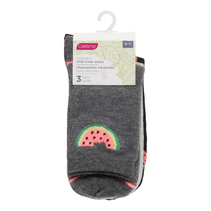 Mi-chaussettes assorties Carisma pour femmes, emb. de 3 paires