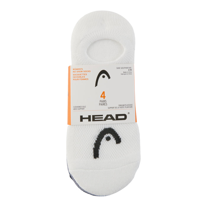 HEAD Women's Sport Liner Socks, 4-Pack