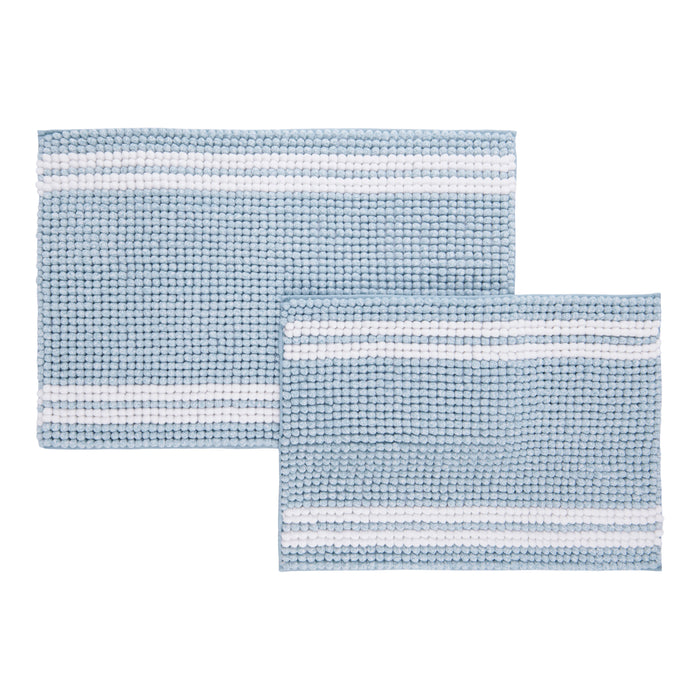 Chenille Coastal Bath Mat Set, 2 Piece