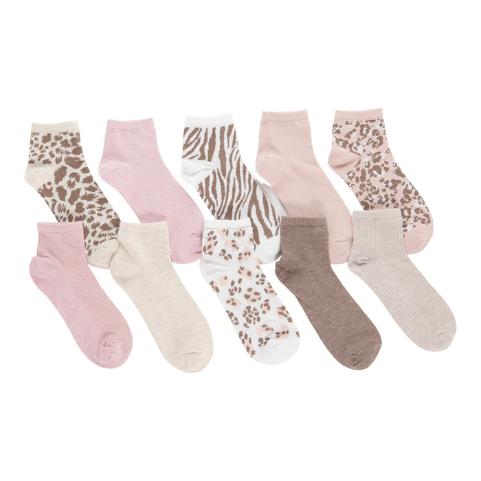Mi-chaussettes pour femmes – emb. de 10