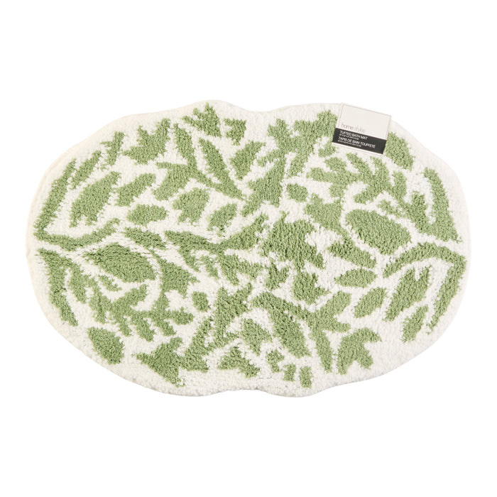 Tapis de bain tufté à motif floral HomeStyles, 20 po x 30 po