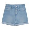 Short en denim boutonné pour filles