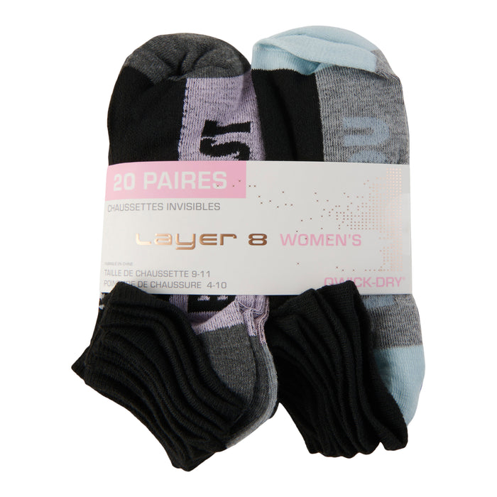Layer 8 Women's Sport Socks, 20-Pack
