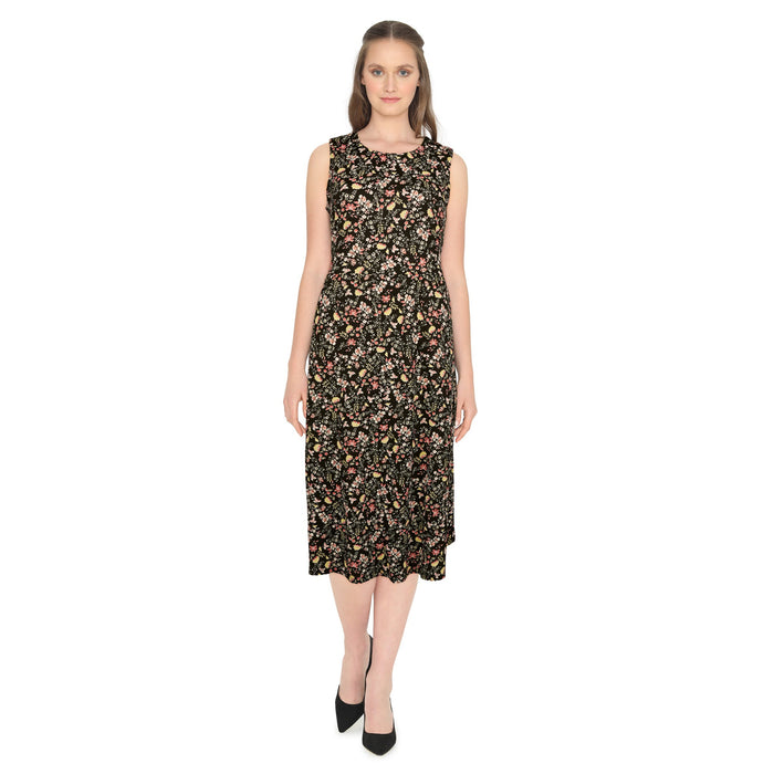 Robe midi imprimée Classic Editions pour femmes