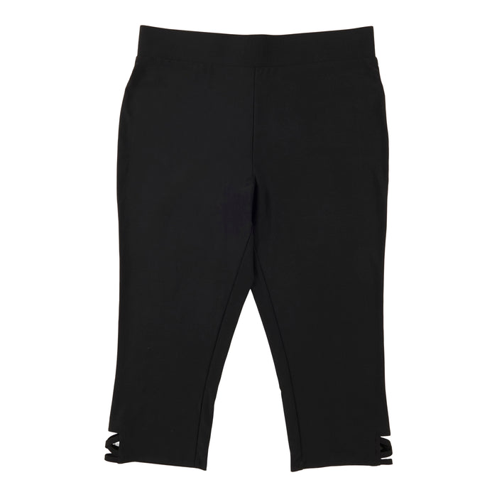 Classic Editions Women's Slim Fit Side Detail Capris