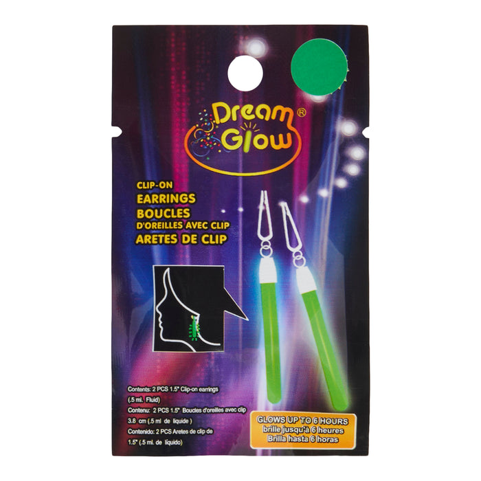 Clip-On Glow Earrings, 1 Set