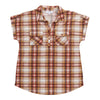 mySTYLE Women's Short Sleeve Collared Top