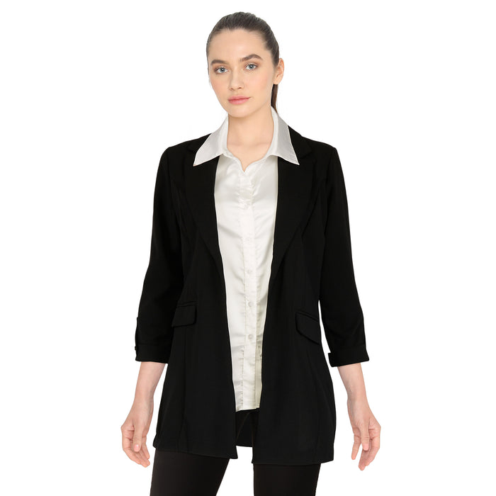 Women's Scuba Blazer with Tabs