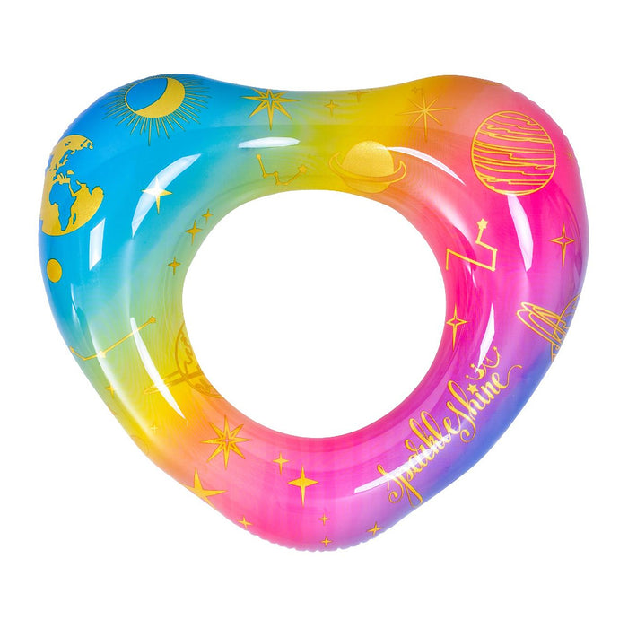 Bouée de piscine dégradée en forme de cœur, 41,5 po x 37 po