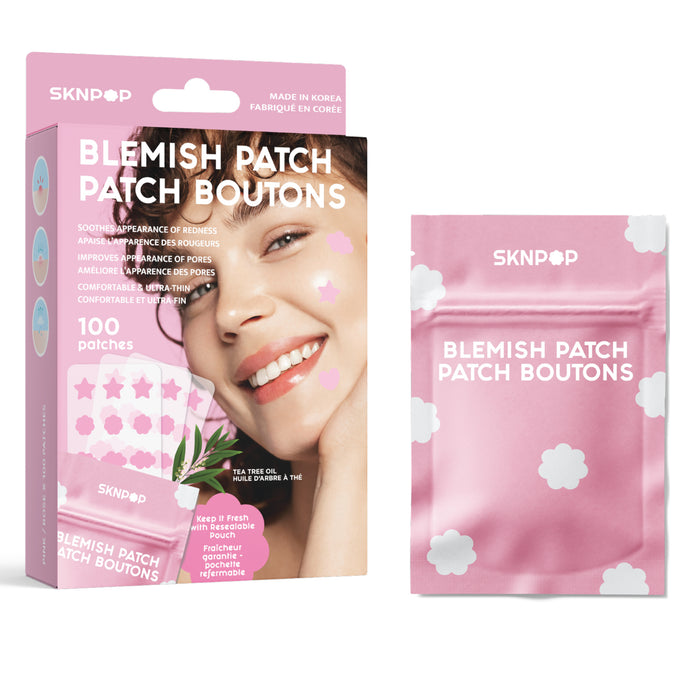 SknPop Patchs Boutons Roses, emb. de 100