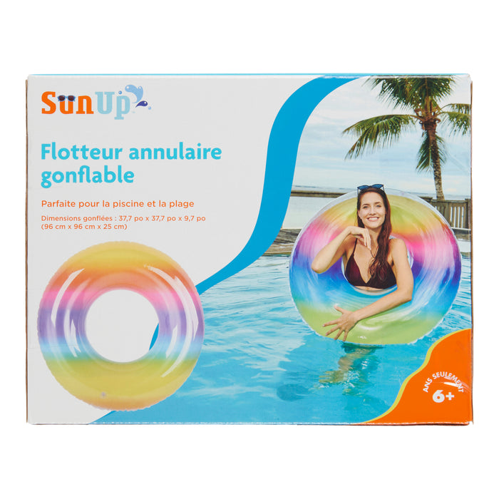 Rainbow Swim Ring, 38-in x 38-in x 10-in.