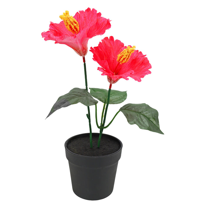 Hibiscus artificiel HomeStyles, 4 po x 4 po x 14 po