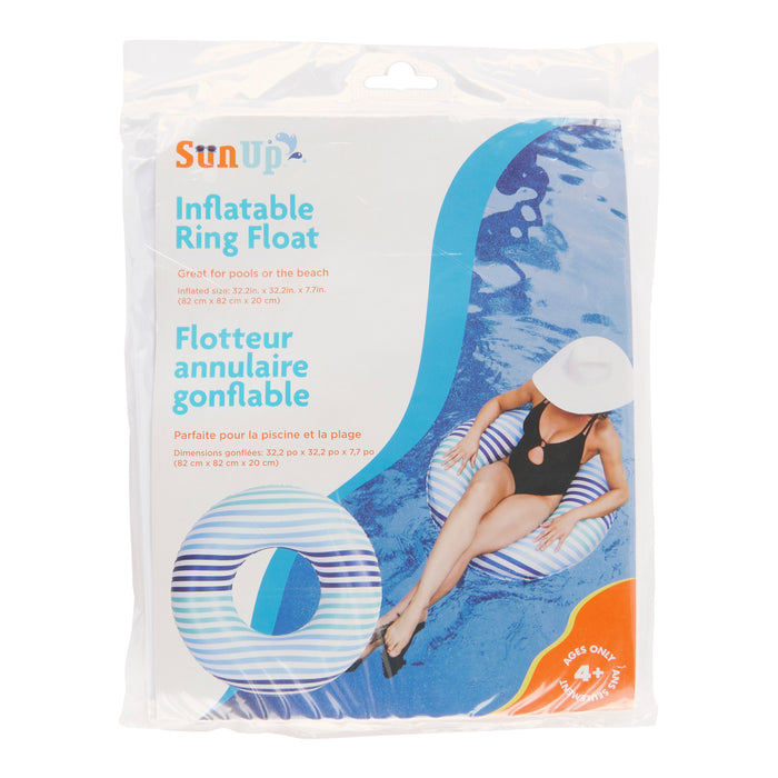 Inflatable Striped Swim Ring, 32-in x 32-in.