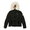 Veste d'hiver avec bordure en similifourrure pour femmes