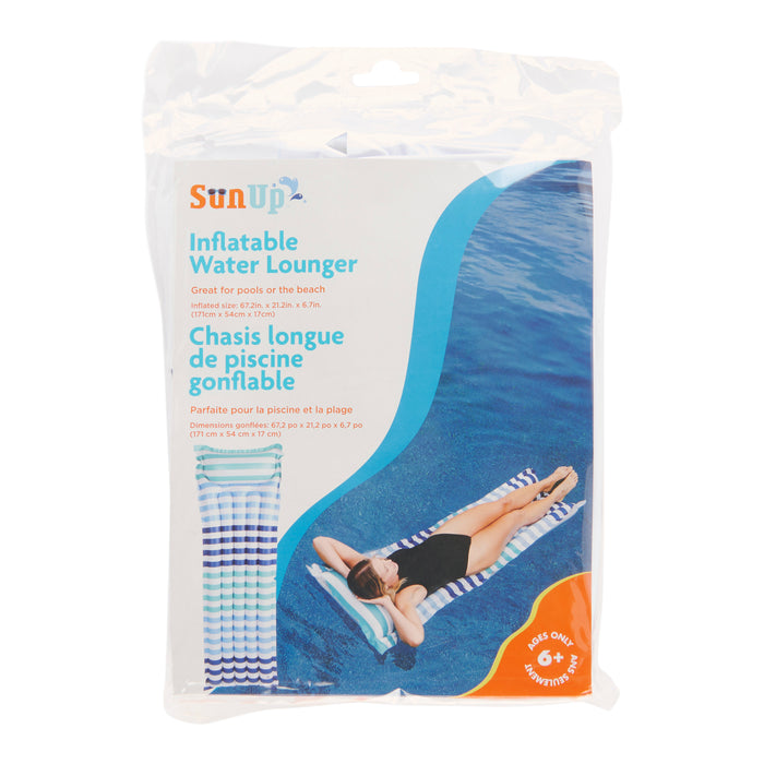 Inflatable Striped Pool Lounger, 67-in.
