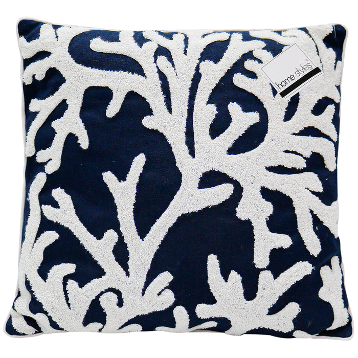 HomeStyles Tufted Coastal Cushion, 18-in x 18-in.