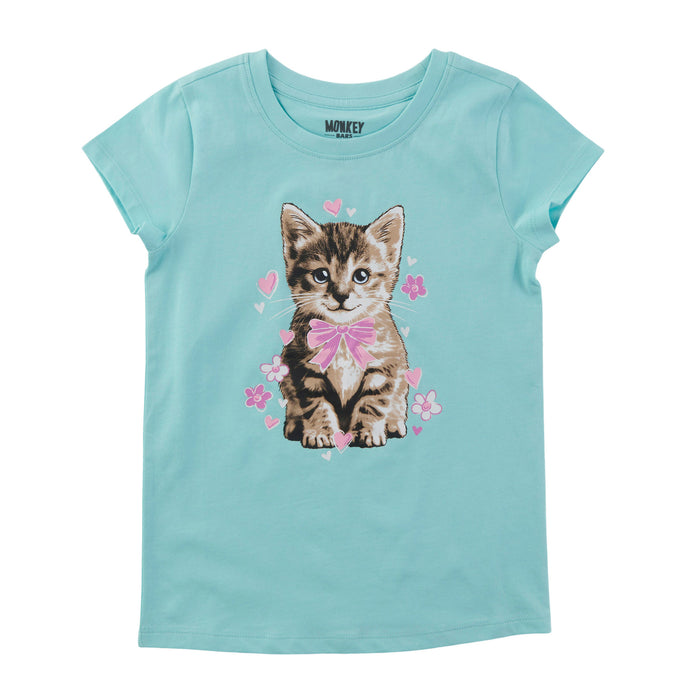 MONKEY BARS Toddler Girls' Pool Party Printed Short Sleeve T-Shirt