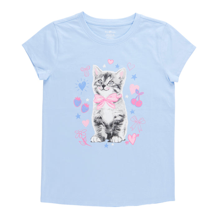 BELLA & BIRDIE Girls' Pool Party Printed Short Sleeve T-Shirt
