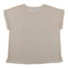 mySTYLE Women's Plus Mesh Roll Sleeve Top