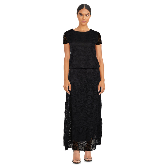 lily morgan Women's Lace Top and Maxi Skirt Set, 2-Piece