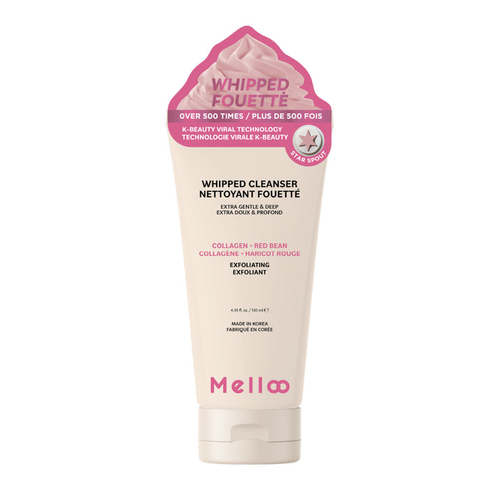 Melloo Nettoyant Fouetté, Collagène & Haricot Rouge, 130 ml