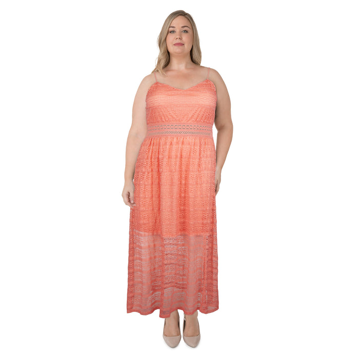 Robe maxi en dentelle taille plus lily morgan pour femmes