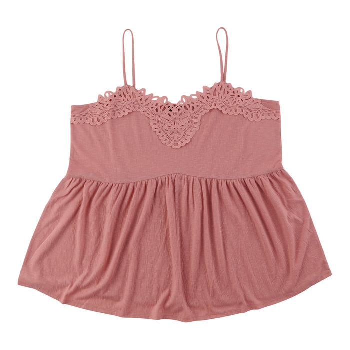 lily morgan Women's Plus Camisole with Lace Detail