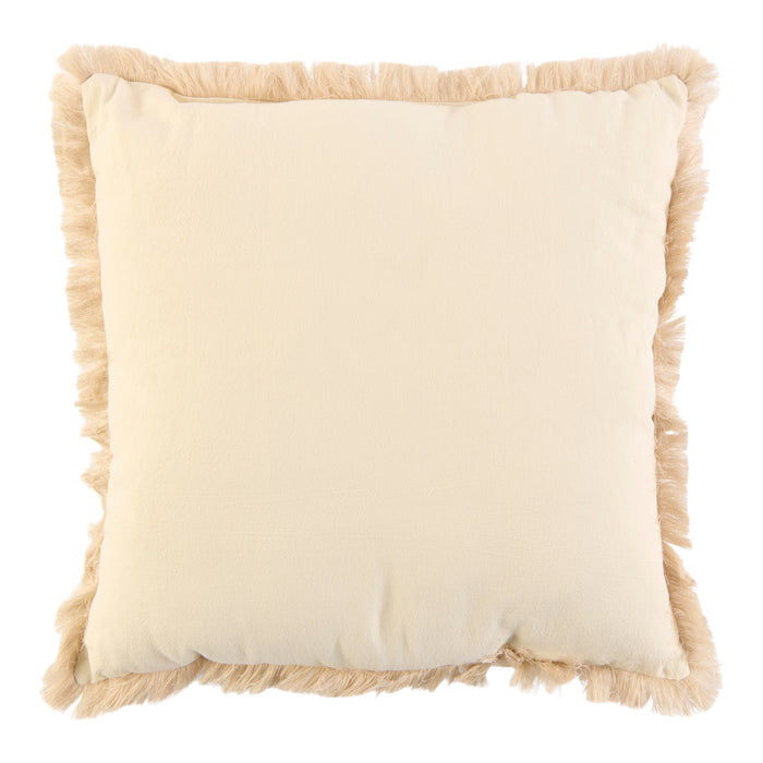 Coussin à franges HomeStyles, 18 po x 18 po