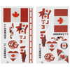 Flag Tattoo Stickers, Assorted, 100 Pack