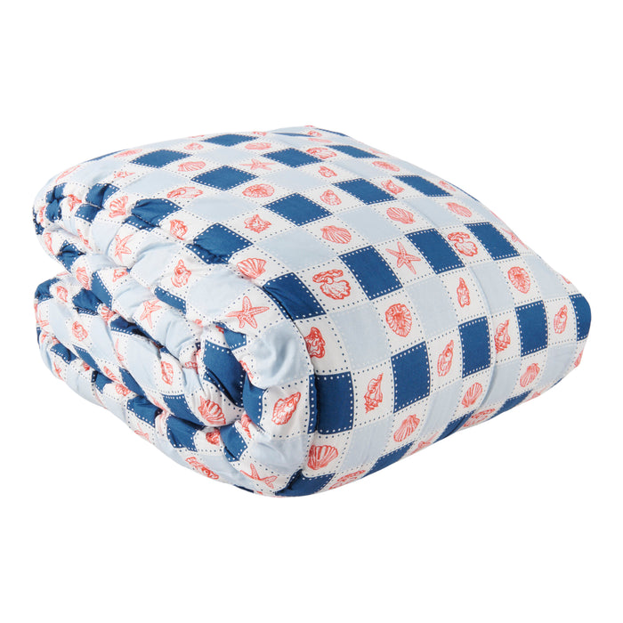 HomeStyles Coastal Print Comforter Set, Double/Queen, 3 Piece