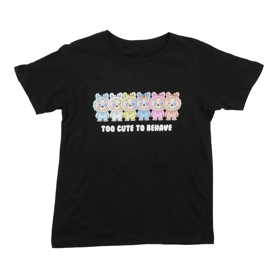 T-shirt Labubu MSK-Clothing – Imprimé Mignon, Unisexe Et Enfant, Coton Bio-wash