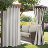 Striped Outdoor Tie-Back Curtain with Velcro Tabs, 52-in x 84-in.