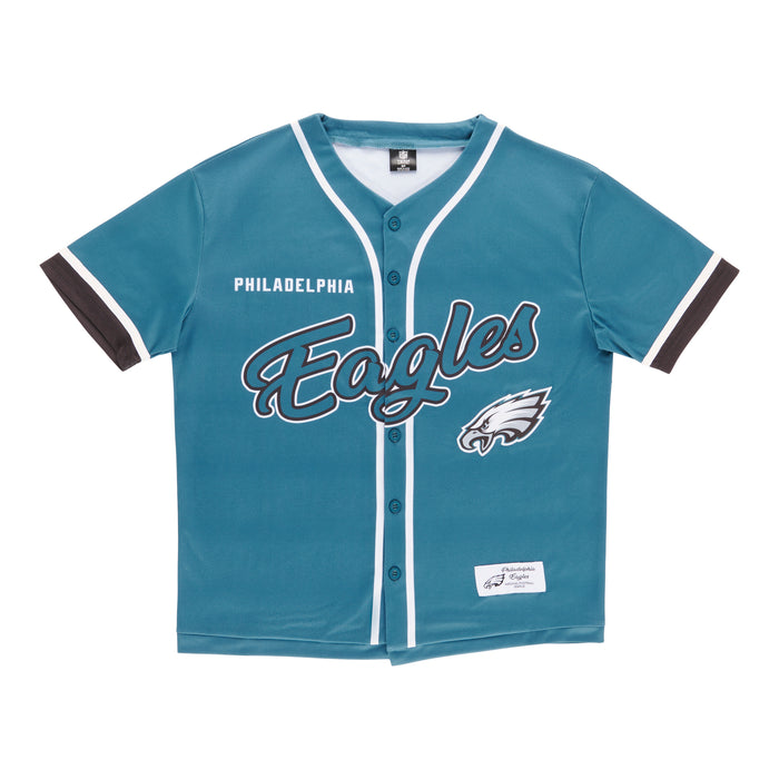 Maillot à manches courtes Eagles de Philadelphie de la NFL sous licence pour hommes