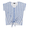 lily morgan Women's Printed Tie Front Top