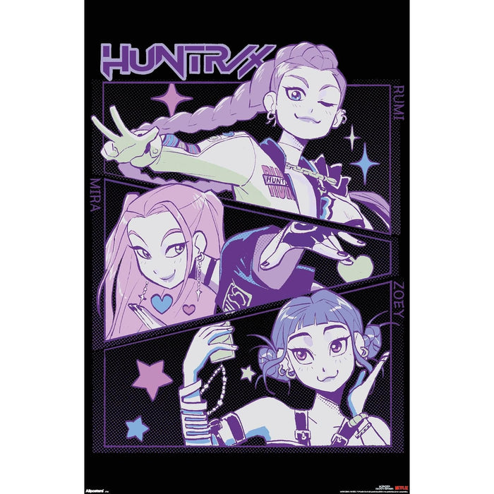 K-POP Demon Hunters Huntrix Illustration Poster, 22.375-in x 34-in.