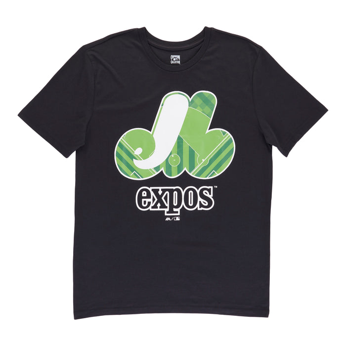 T-shirt de baseball à manches courtes Expos de Montréal de la MLB sous licence pour hommes