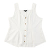 lily morgan Women's Plus Button Front Peplum Camisole