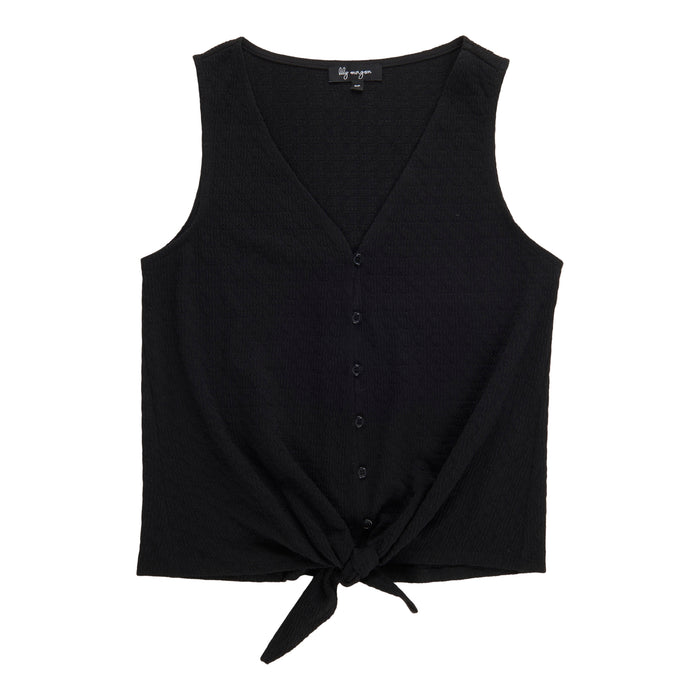 lily morgan Women's Solid Tie Front Camisole