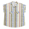 mySTYLE Women's Plus Printed Collared Top