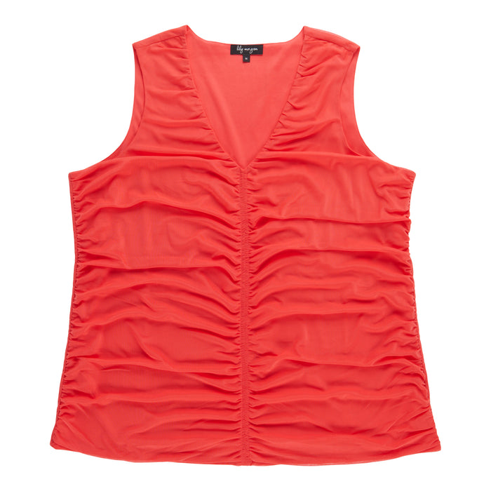 lily morgan Women's Plus Camisole with Rushing Details