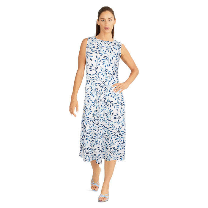 Classic Editions Women's Printed Sleeveless Midi Dress