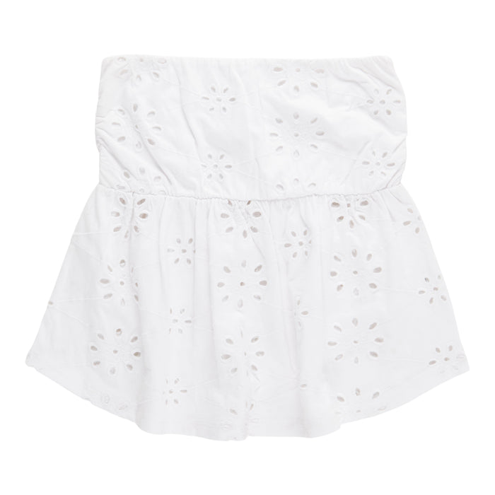 mySTYLE Women's Babydoll Eyelet Tube Top
