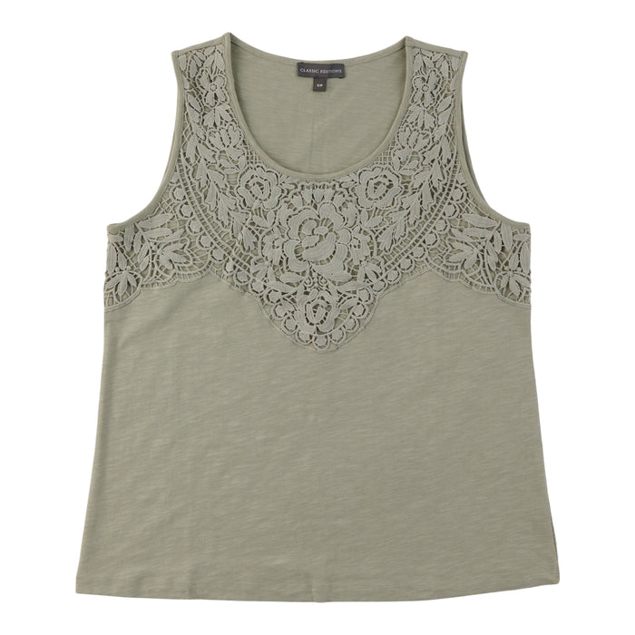 Débardeur avec détail en crochet Classic Editions pour femmes