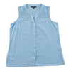 Classic Editions Women's Crochet Button Front Tank Top