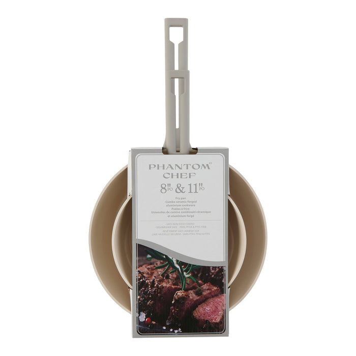 Frying Pan Set, Beige, 2 Piece