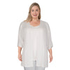 lily morgan Women's Plus Scalloped Cardigan