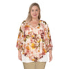 lily morgan Women's Plus Crinkle Top with Ruffles